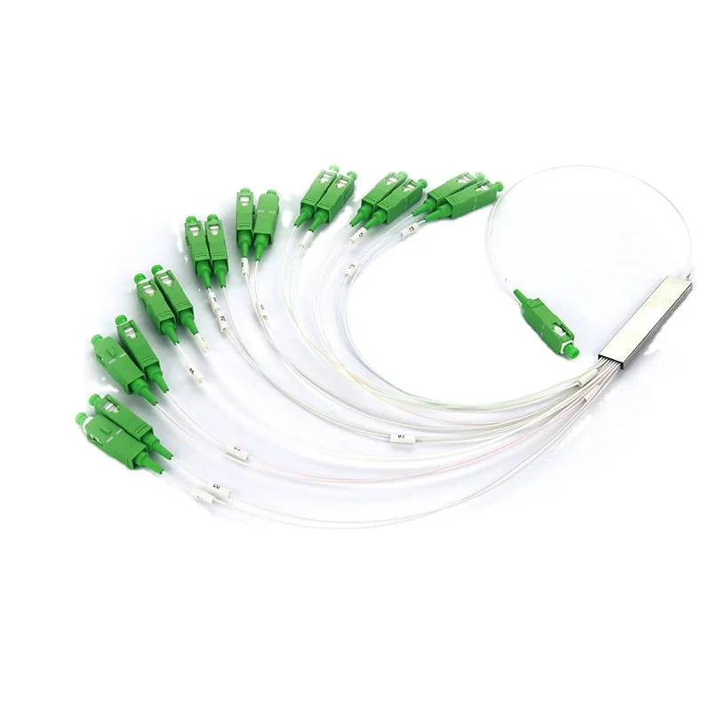 HSGQ Network 1X2 1x4 1xn Steel Tube Pon PLC Splitter With SC/UPC xpon connector