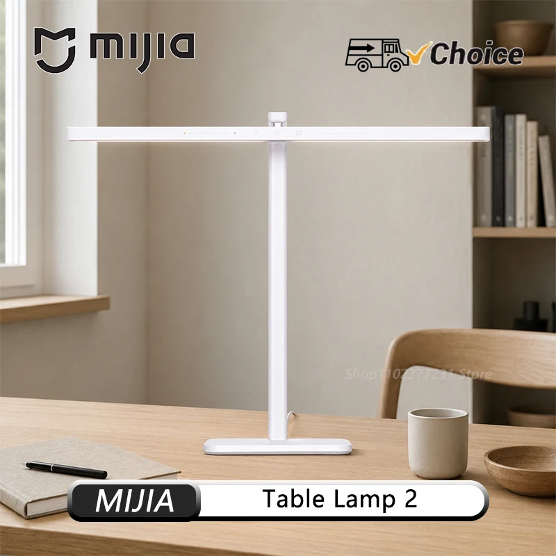 NEW Mijia Desk Lamp 2 LED Desk Light 60cm Long Lamp Holder HyperOS Connect Adjustable Light Mode Bedroom Reading Lamp CN