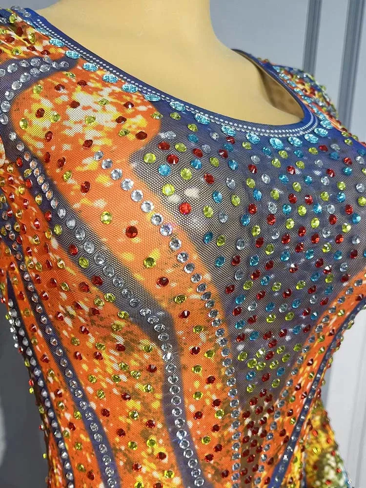 高品質カラー箔押しセクシー弾性ジャンプスーツ2025新作ファッションカスタムレディース服