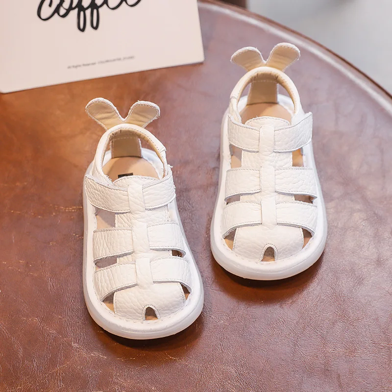 Genuine Leather Boy Sandals 2023Summer Cowhide Baby Shoe Soft Sole Walking Shoe0-3YearSandals for Girl Breathable Kids Shoe유아 샌들