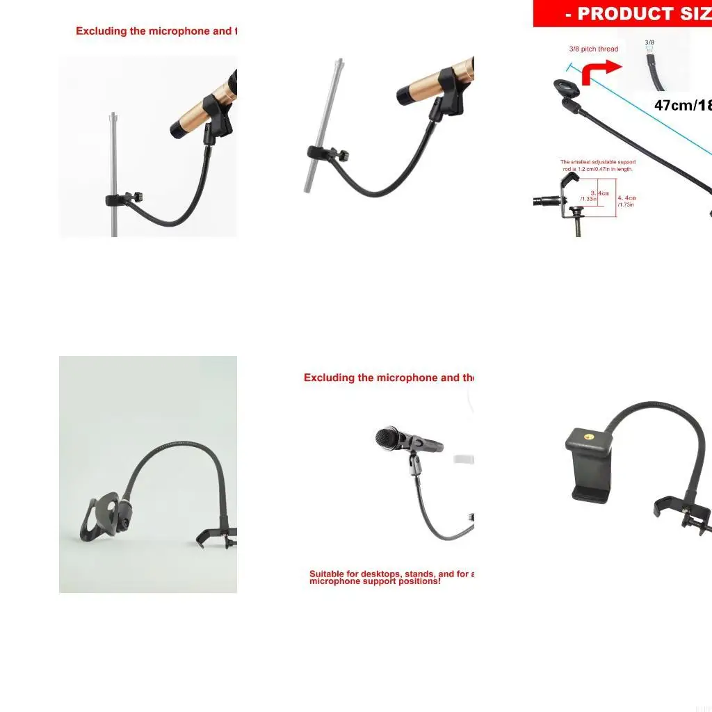 E1PF Expandable Microphone Stand Supporting 360 Degree Adjustable Rotating Holder