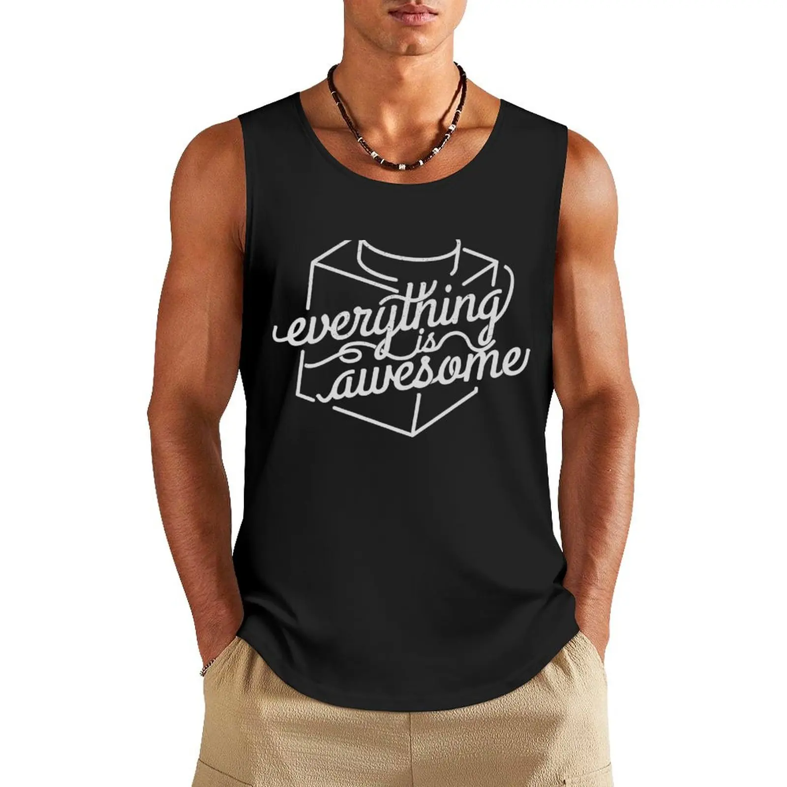 Everything is Awesome! Tank Top sports suits t-shirt for men Vest male