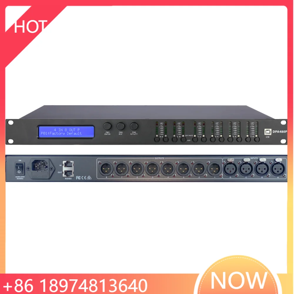 

MARANI DPA480P 4-IN 8-OUT Digital Speaker Management System Equipment Control Remote PC Software EQ With A 11-band