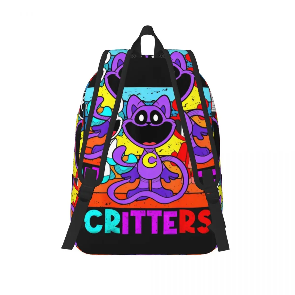Ransel anjing lucu ransel perempuan hewan besar poliester pakaian jalanan tas sekolah ransel perjalanan warna-warni