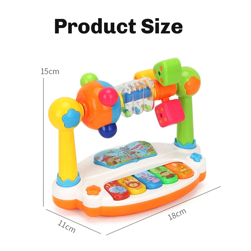 B78B-어린이 피아노 회전 음악 피아노 키보드, 가벼운 소리, 뮤지컬, 조기 교육 음악