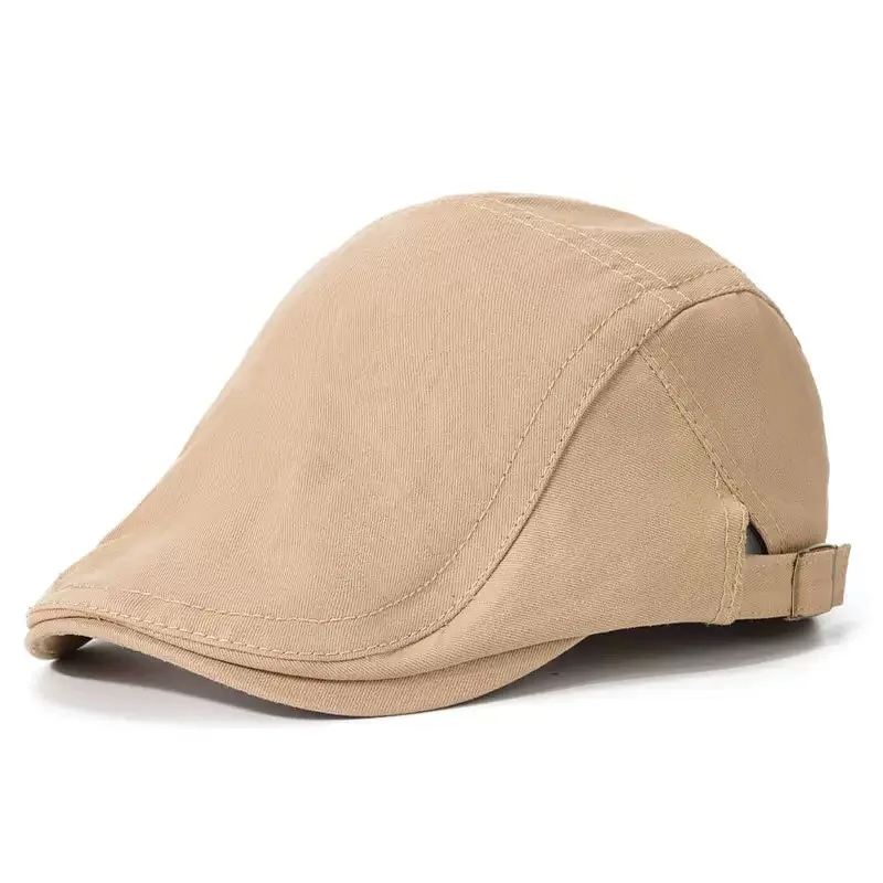 

Men Light Board Solid Color Newsboy Caps British Painters Hats Spring and Summer Adjustable Flat Cap Hip Hop Berets
