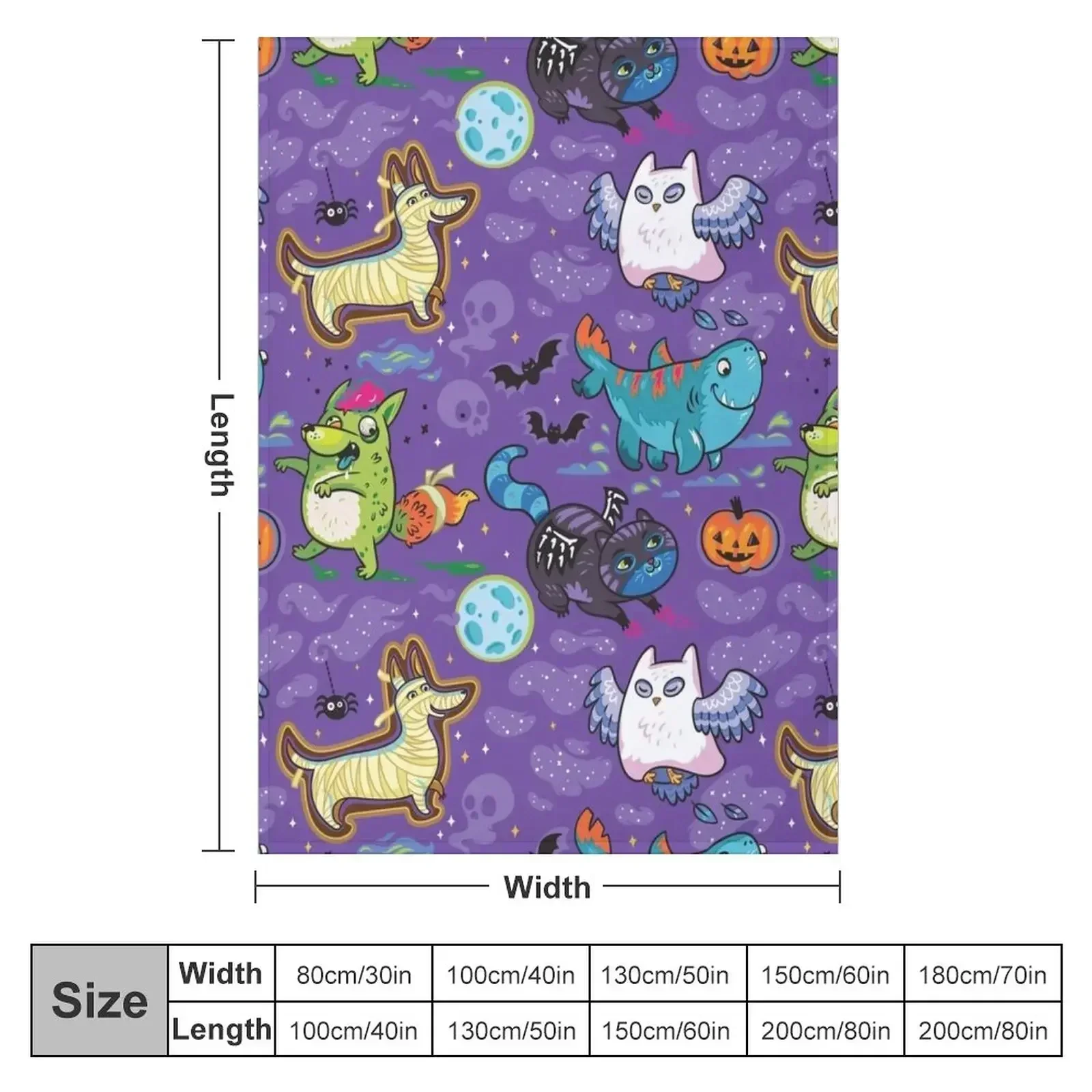 Crazy Halloween Night Throw Blanket Decorative Sofas Shaggy Blankets