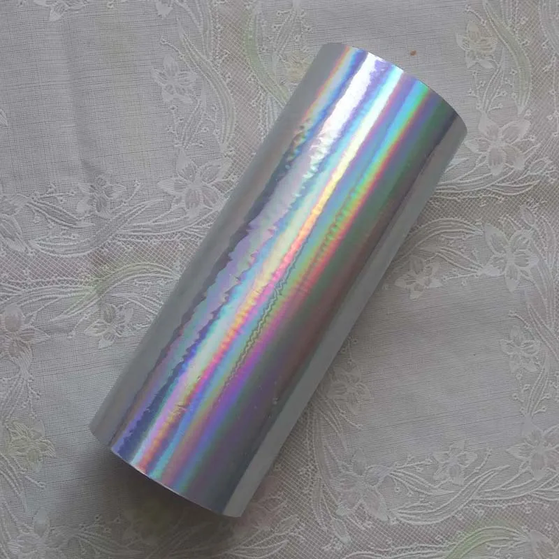 Holographic foil transparent foil Y04 hot stamping for paper or plastic 16cm x120m Shattered Glass