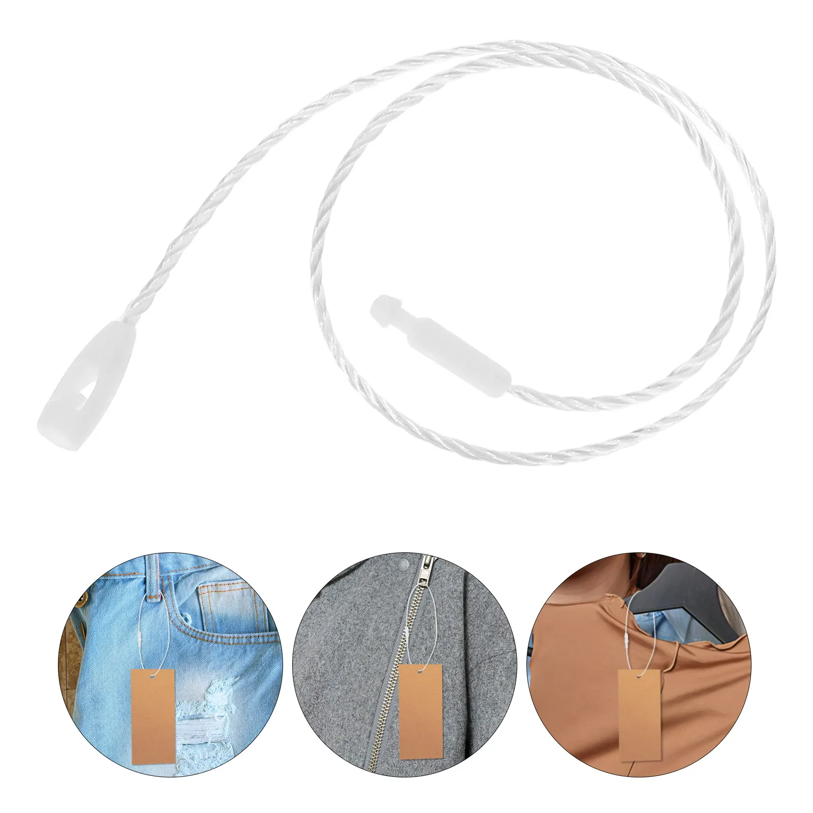 1000Pcs Professional Polyester Hang Tag String for Clothing Tag Ties Price Tags Fasteners Lanyard Bulk Rope