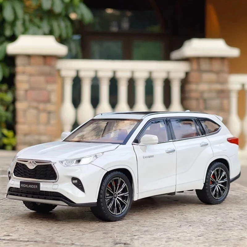 

Масштабная модель внедорожника Toyota Highlander 1:24, литая под давлением, металлическая, со звуковыми и световыми эффектами, подарок для детей