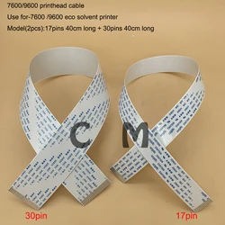 Print Head Data Cable FFC Flat trailing Cable for Stylus Pro 7600 9600 inkjet Printer 17pins 30pins 40cm Long Printhead Cable