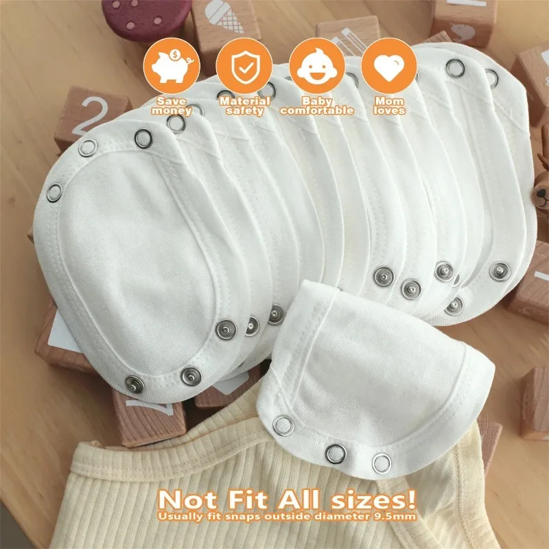 2/4/6/8/10pcs Baby Bodysuit Extender for Baby Kids Romper Crotch Extenter Bodysuit  Diaper