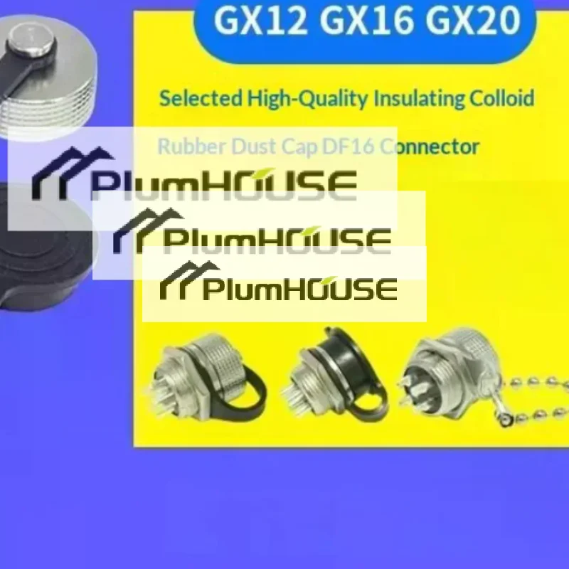 2/4/10Pcs Welding Cable Connector Rubber Metal Protective Cover GX12 GX16 GX20 Aviation Circular Plug Socket Waterproof Dust Ca