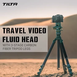 TILTA VT05 Travel Video Fluid Head with 3-Stage Carbon Fiber Tripod Legs (5KG) TT-VT05-FB