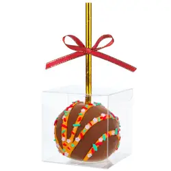Candy Apple Boxes with Hole 4x4x4 Inch Clear Chocolate Bomb Boxes Small Gift Boxes Cupcake Boxes Birthday Wedding Party Favor Bo