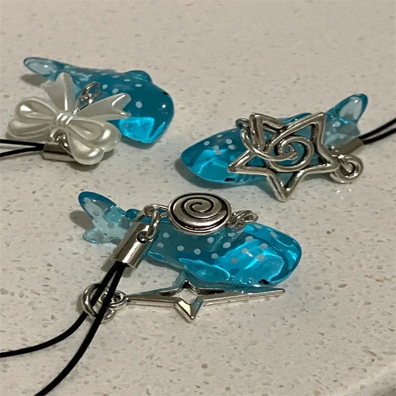 jelly whale shark phone charm handmade