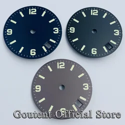 Goutent 28.5mm Green Luminous Sterile Black Blue Gray Watch Dial Fit NH35 NH35A Automatic Movement