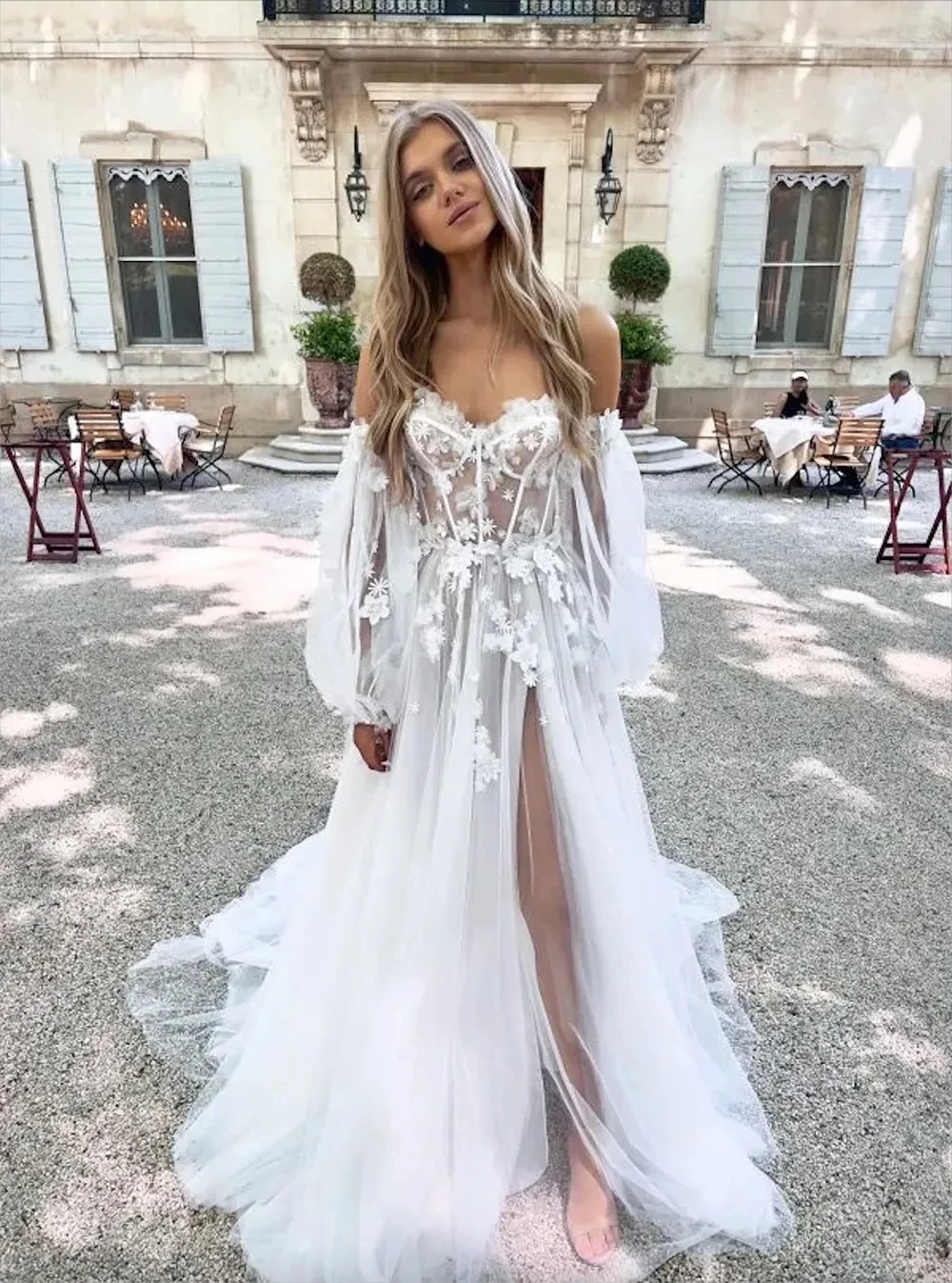 Abiti da sposa vintage classici Sweetheart A-Line Abiti da sposa Applicazioni in pizzo Tulle Abiti per le spose 2024 Abiti da sposa 2023