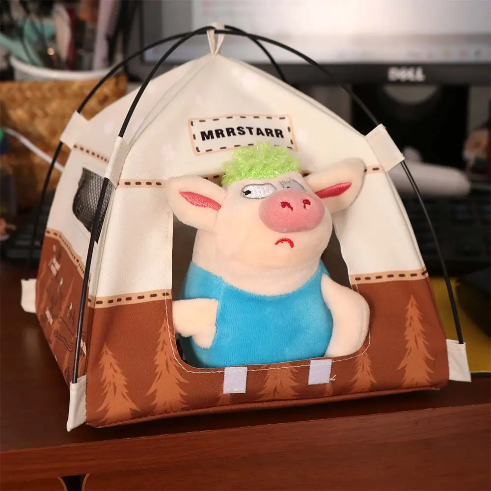 

Миниатюрная палатка-домик для детей и взрослых, масштаб 1:12, модель для декора, из ткани Оксфорд, имитация уличной палатки, для фигурок Ob11