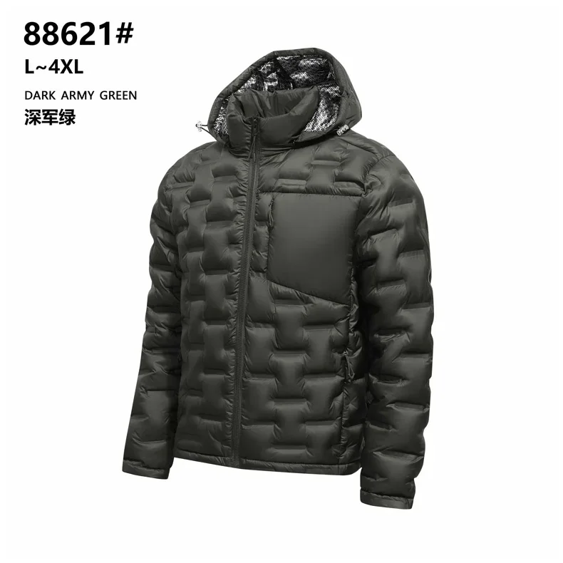 Brand Graphene Self-heating Puffer Jacket Men Windproof Pleated Padded Jackets Man Classical Warm Winter Down Coat Male Parkas