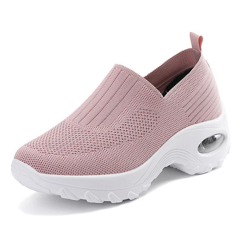 

Women's Loafers Shoes Penny Loafer Platform Height Increasing Low-top Slip On Pull on Fabric Air Mesh running shoes Sneakers