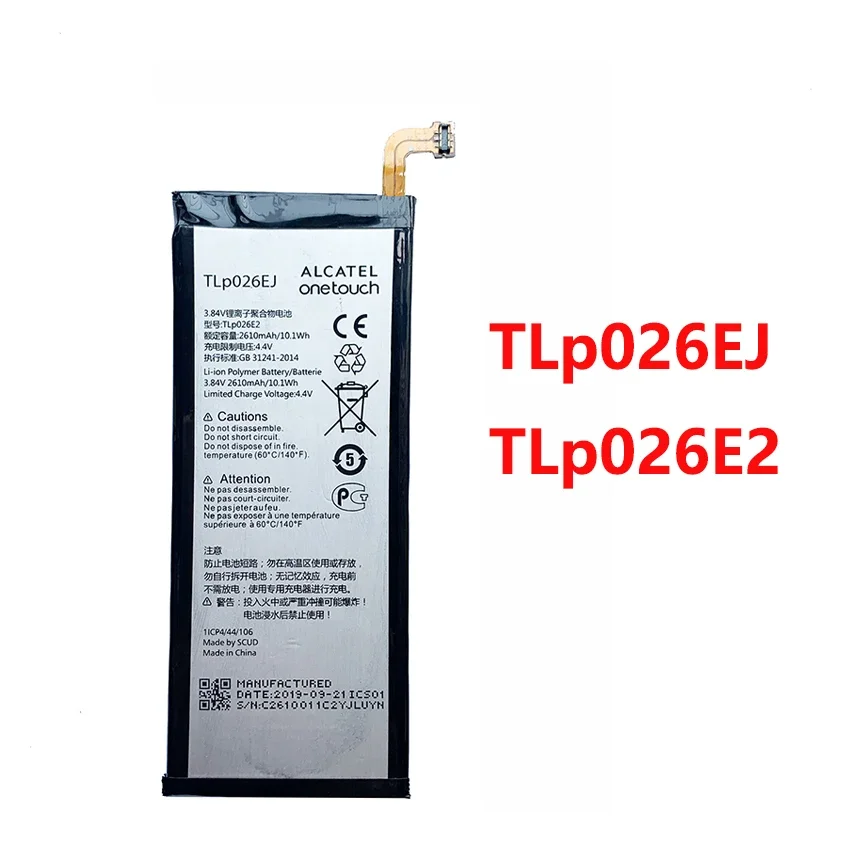 

Original 2610mAh TLp026EJ TLp026E2 Battery For ALCATEL ONE TOUCH IDOL 4 6055K OT-6055 6055B 6055H 6055U 6055Y Phone