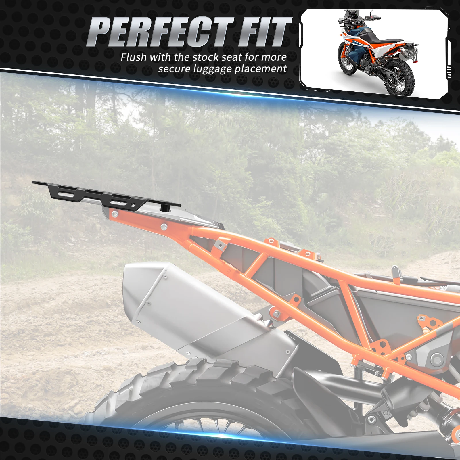 Für KTM 790 890 Abenteuer 2019-2024 Motorrad Hinten Gepäck Rack Kit Für KTM 790 Abenteuer 890 Abenteuer 2024 2023 2022 2021 – Detail 6