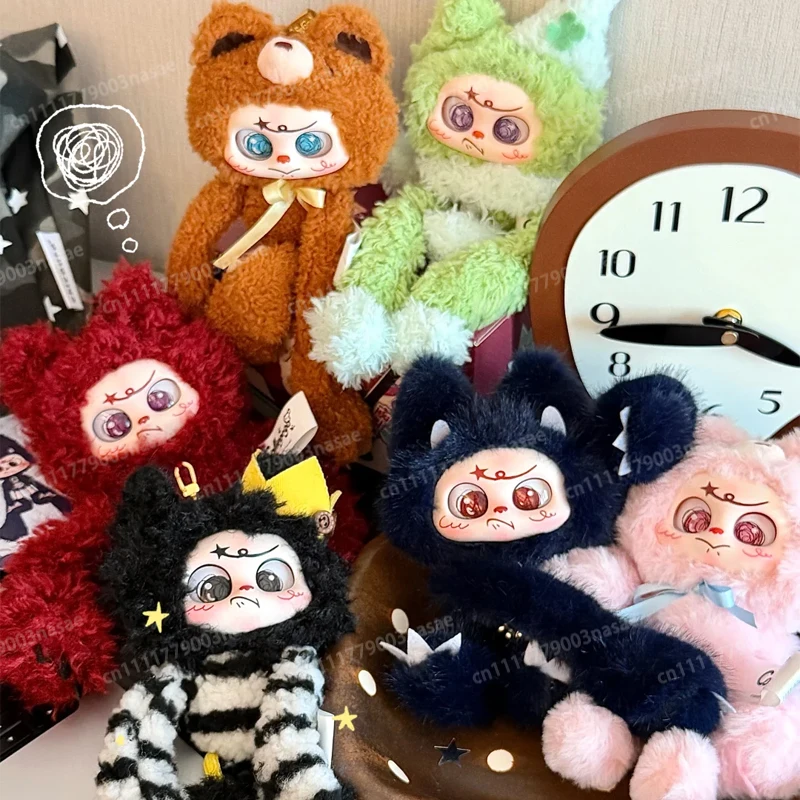 

Colliegogo Opps Blind Box Opps Oddly Cute Series Blind Doll Bad Cat Vinyl Plush Mystery Box Bag Pendant Longarmed Cat Plush Doll