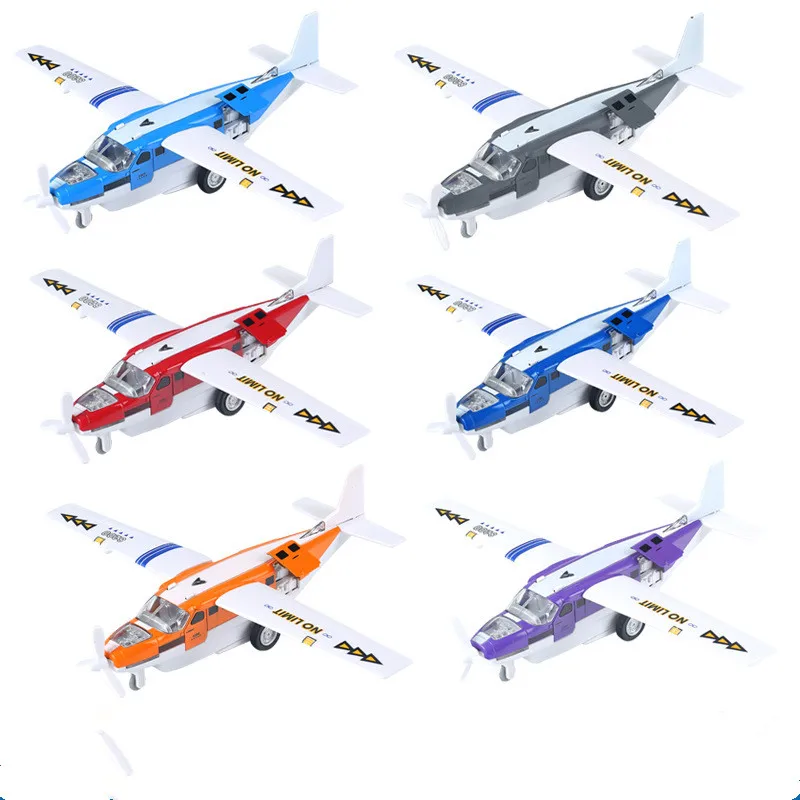 

1: 72 alloy pull back folding seaplane model, quality helicopter toy, simulation sound and light, new product wholesale