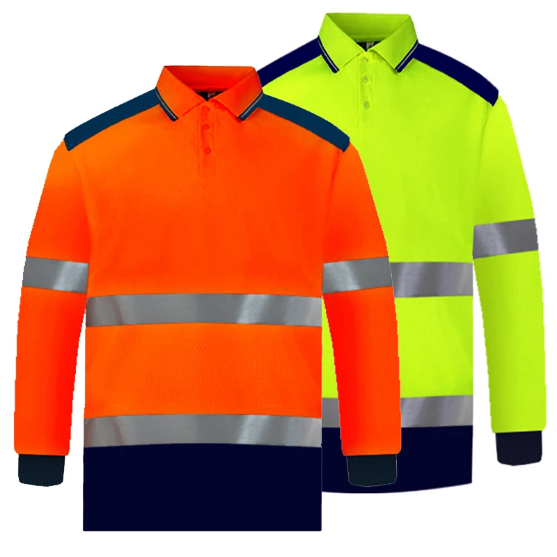 Summer Reflective T Shirt Breathable and Quick Drying Safety Clothing Workwear Polo Shirts Hi Vis Engineering T-shirt