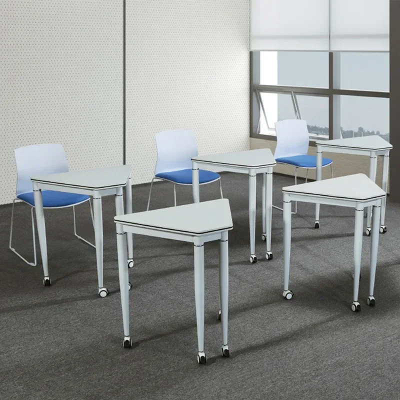 

Free combination of student desks and chairs special-shaped tables