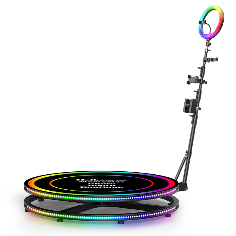

New Arm Design 360 Photo Booth 4 People New Dual Led Light Plataforma 360 Photo Booth 80cm