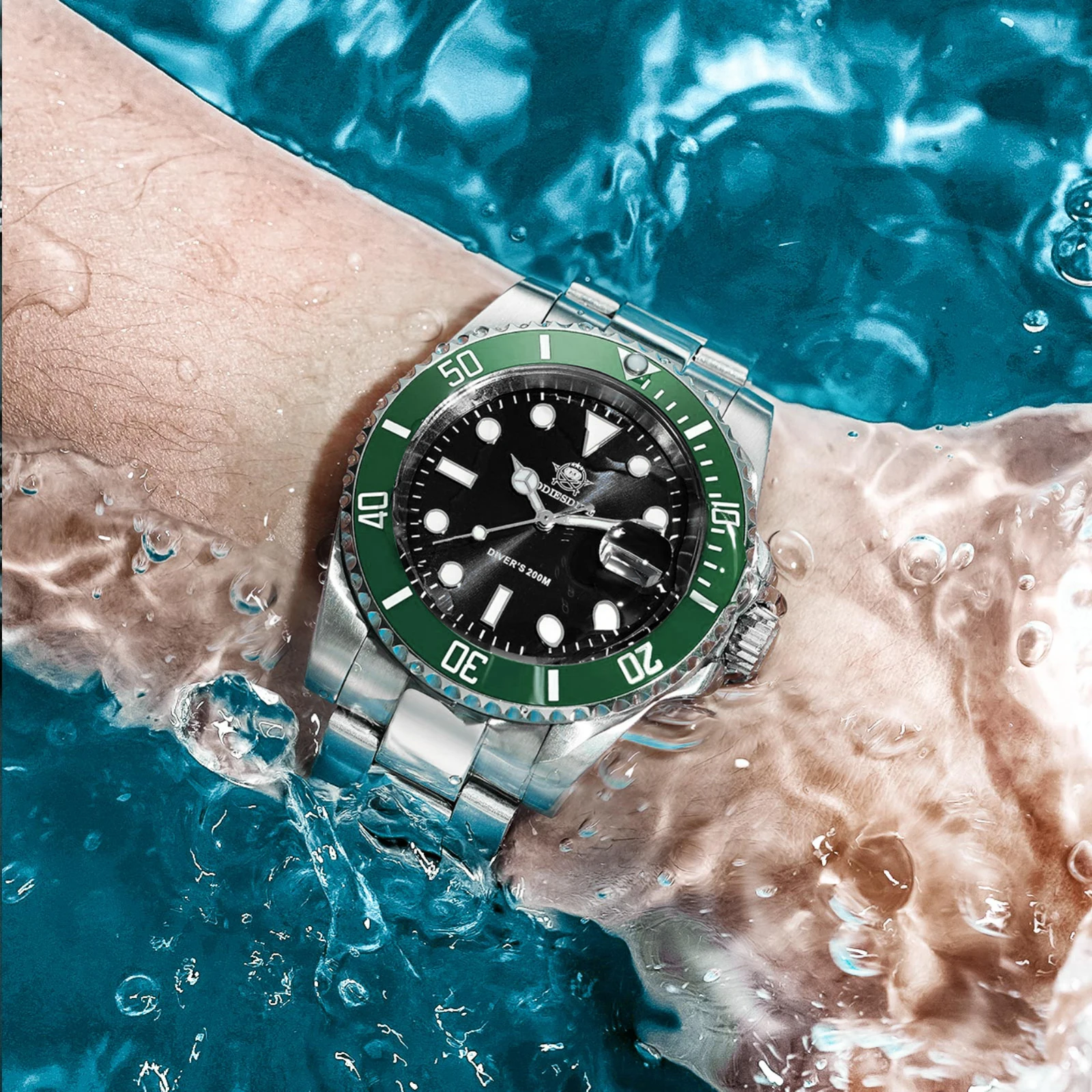 

ADDIESDIVE Men's Classic Watch with Ceramic Bezel European and American Business Leisure Quartz Watch Outdoor Sports Wristwatch