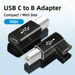 USB 2.0 Tipo C para Tipo B Masculino Impressora Adaptador, Hard Drive Base, Duplex Machine Scanner