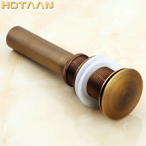 골동품 황동 골드 블랙 욕실 황동 팝업 싱크 배수 황동 팝업 배수 분지 폐기물