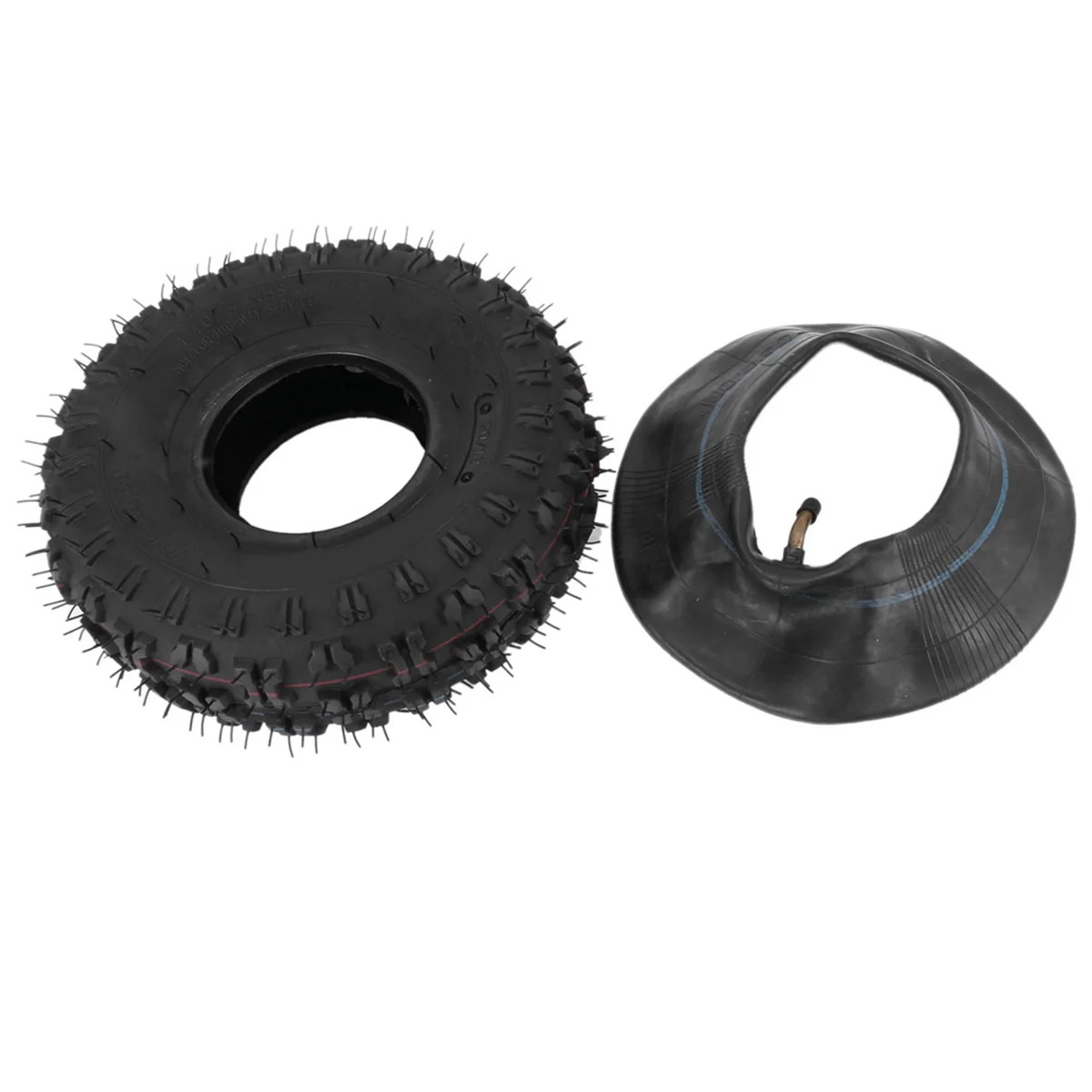 4.10-4 410-4 4.10/3.50-4 Inner Tube + Tire for Garden Rototiller Snow Blower Mowers Hand Truck Wheelbarrow Go Cart Kid