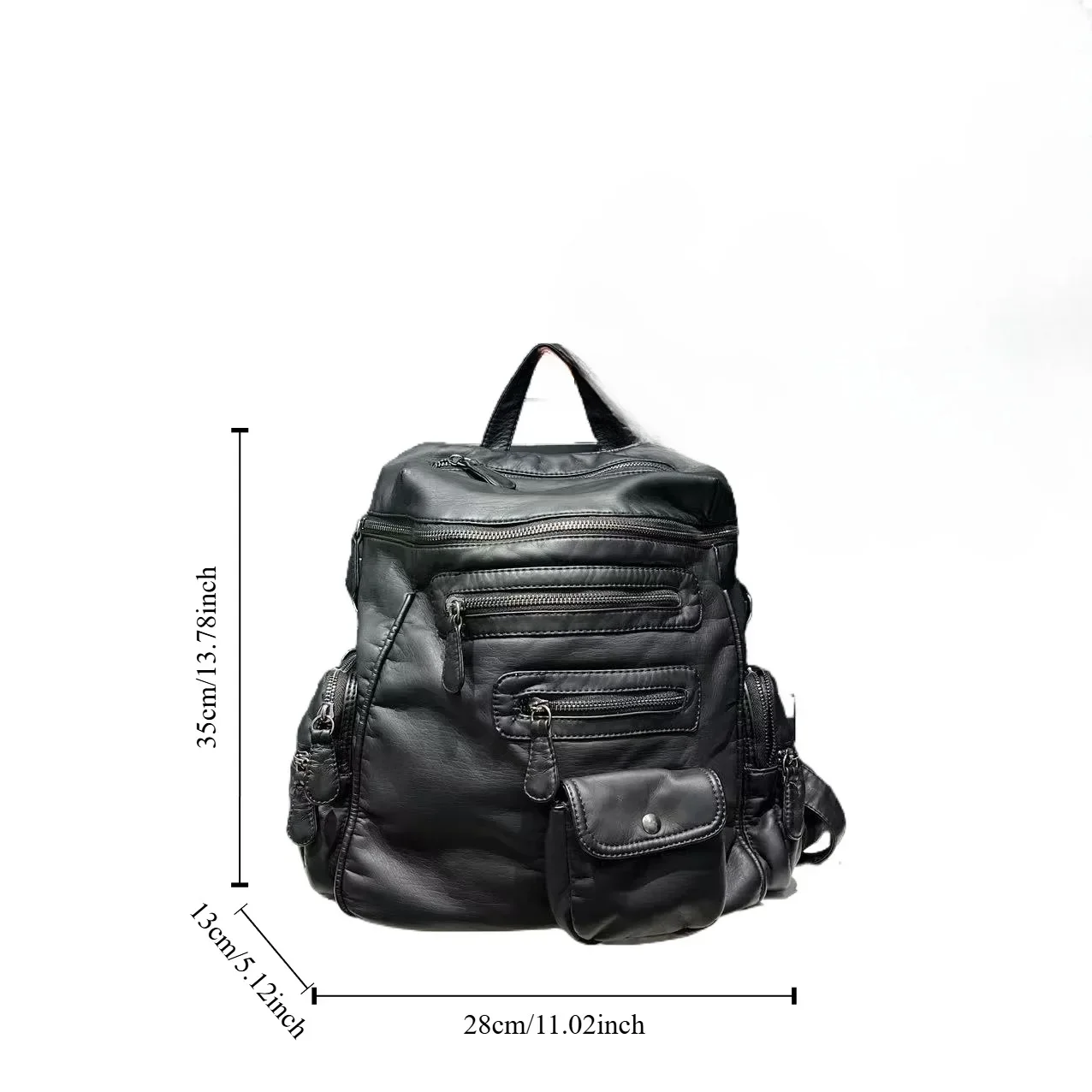 Ladies' fashion Y2K vintage hot girl backpack with large capacity and multiple pockets, retro rivet single shoulder handbag