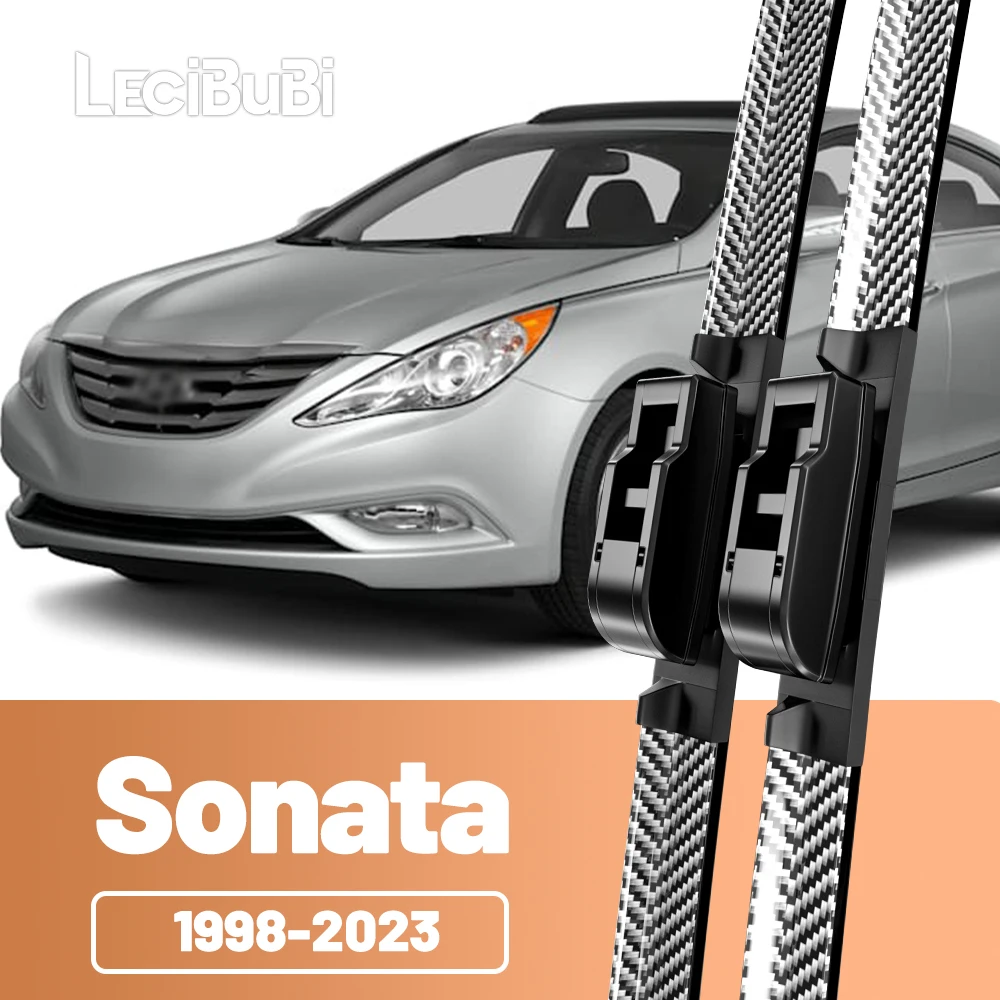 2 stücke Frontscheibe Scheibenwischerblätter Carbon Faser Scheibenwischer Für Hyundai Sonata DN8 1998-2023 2010 2011 2017 2018 2019 2020