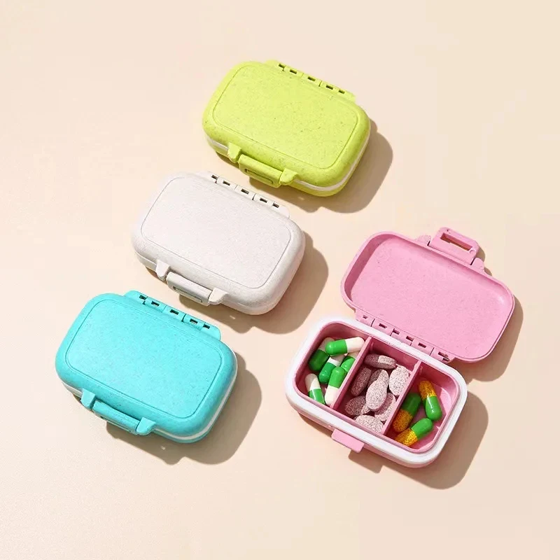 1/3pcs Mini Portable Pills Organizer Case, 3 Grids PillBox, Tablet Storage Container, Weekly Medicine Pill's Box, Drug Dispense