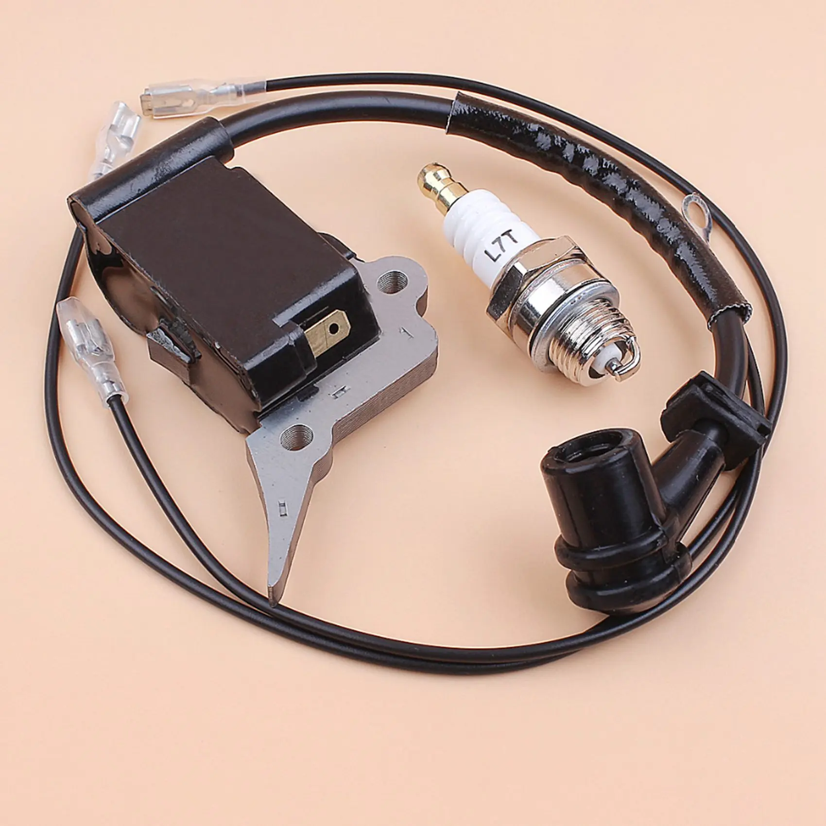 Vela de ignição do módulo da bobina de ignição ABJA para motosserra 2500 25CC ZENOAH G2500 TIMBERPRO LAWNFLITE Peças sobressalentes