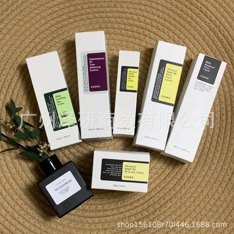 Suero de caracol, esencia líquida de colágeno para el rostro, crema hidratante e hidratante para ojos de 100ml, limpiador de 25ml, protección solar de 50ml, 50ml