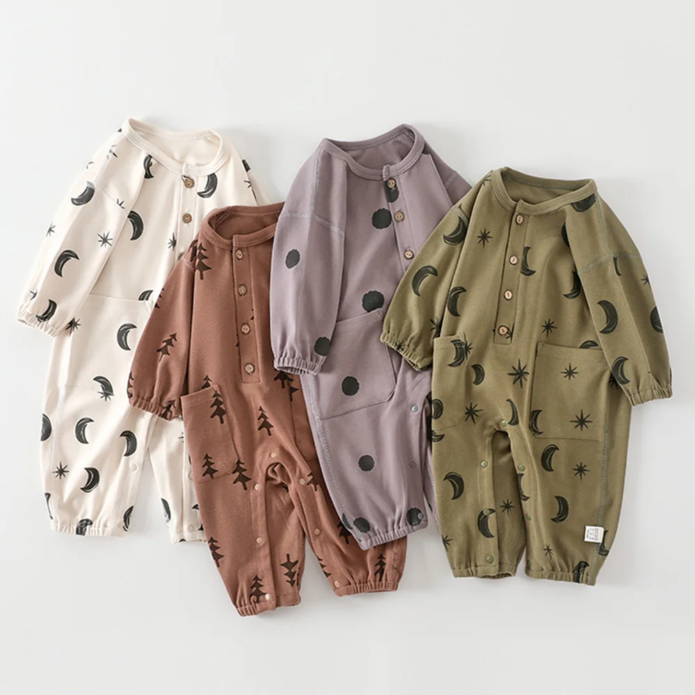 Baby Rompers Long Sleeve Spring Autumn Winter Unisex Baby Jumpsuits For Boys Girls Christmas Infant Boutique Clothing