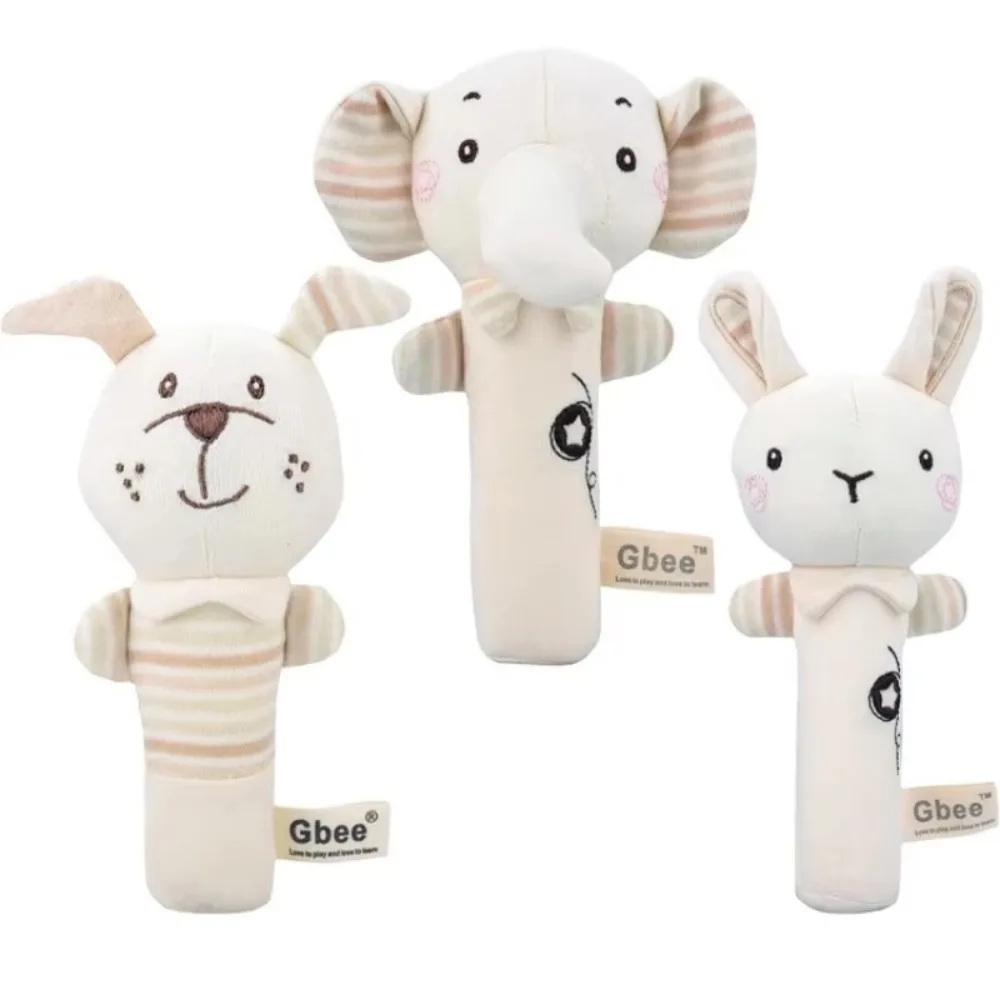 Creative Cartoon Animals Hand Shaker Soft Newborn Comfort Comfort Unisex Educational Handbells Infant Rattle