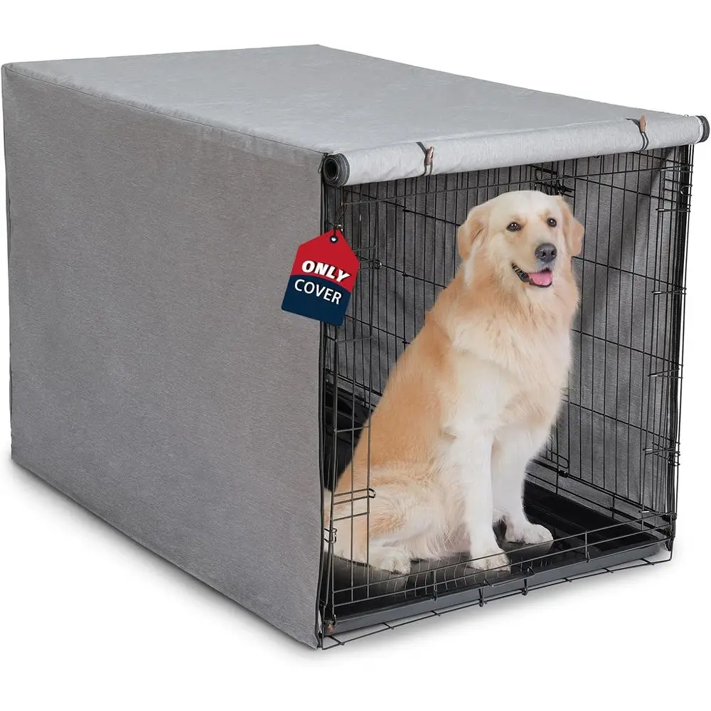 

Прочный успокаивающий чехол для собачьей клетки, всепогодный и ветрозащитный, 54 дюйма, дышащие светонепроницаемые панели, доступ с 1/2/3 сторон, ткань 600D