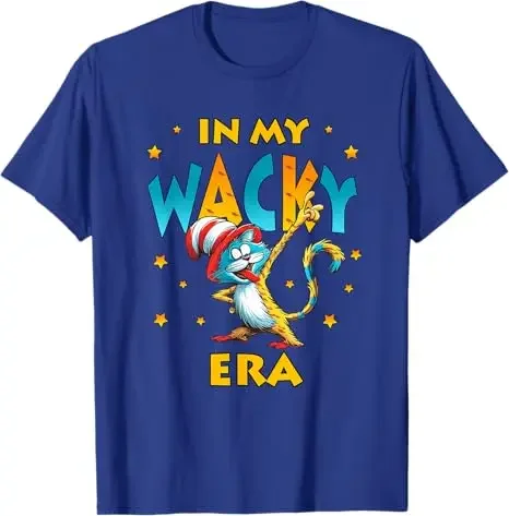 

In My Wacky Era Cat Graphic Tee Soft Cotton Crewneck T-Shirt Funny Gift for Men Women