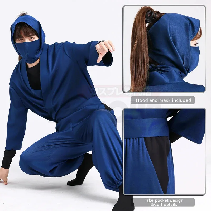 

CyNintama Rantaro Anime Ninja Costume Adult Version 5 Colors Black Purple Green Blue Light Green Cos Convention Halloween