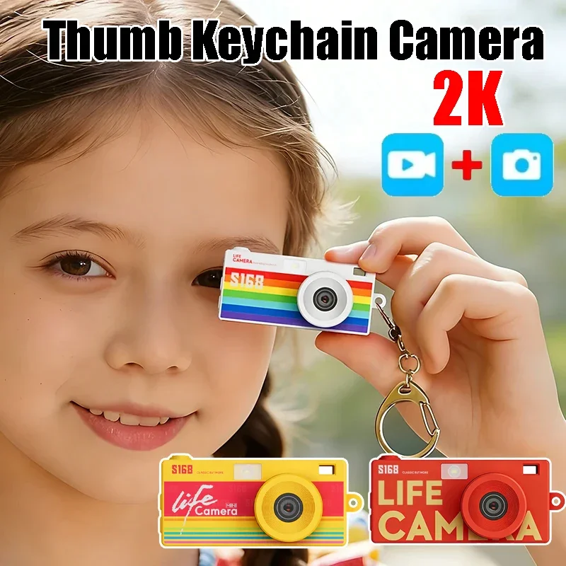 

Tiny Thumb Camera Backpack Charm with LCD Display Student Portable Camera High-Definition Photos Upload To Phone Cool Gadget