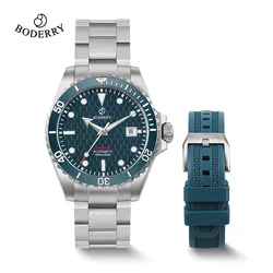 Boderry-Reloj de pulsera de titanio para hombre, deportivo mecánico automático, resistente al agua hasta 100M, nuevos relojes de lujo