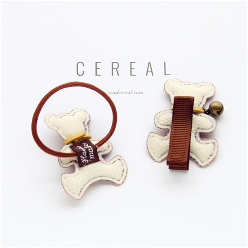 New arrival Children bear hair bands cute rubber band fashion girl's hair accessories scrunchy student gum