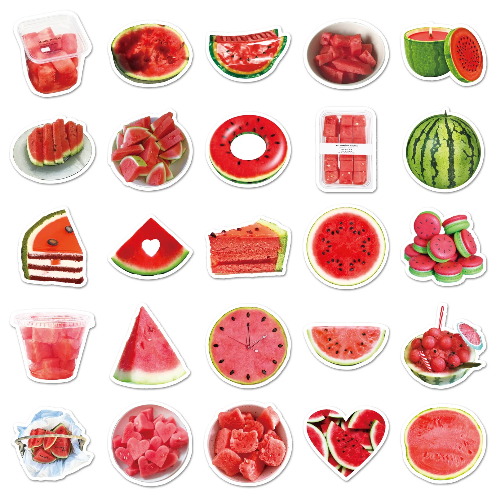 10/30/50PCS Watermelon INS Style Graffiti Sticker Small Fresh Cartoon Decal DIY Luggage Phone Guitar Bike Skateboard Waterproof